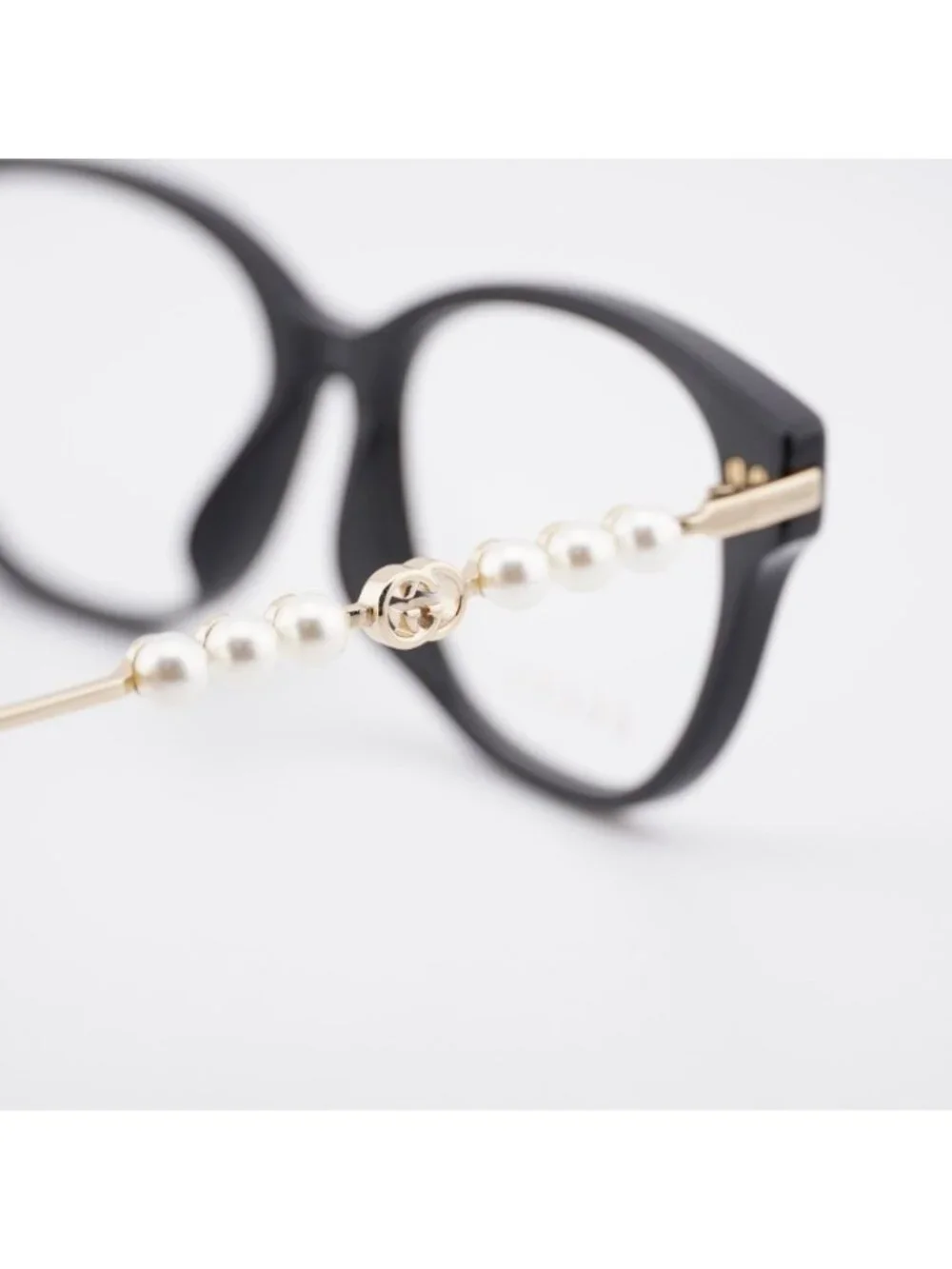 Gucci GG1972OA 001 Eyeglasses Black / Gold 54mm Square Frame